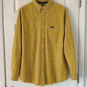 Vintage-Style Yellow Plaid Chaps Ralph Lauren Button Down